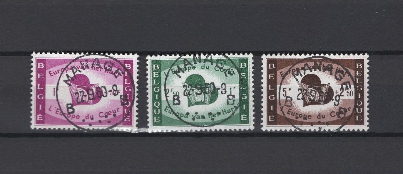 BELGIUM 1959 europe of the heart  fine used 1090/1092