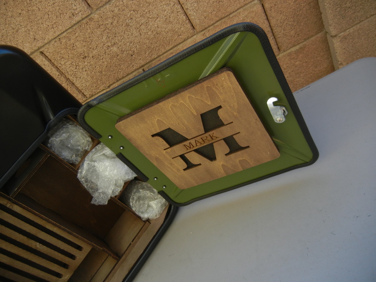 Handmade Jerry Can Mini Bar Personalized ('Mark') Liquor Cabinet Gift, NEW-OTHER