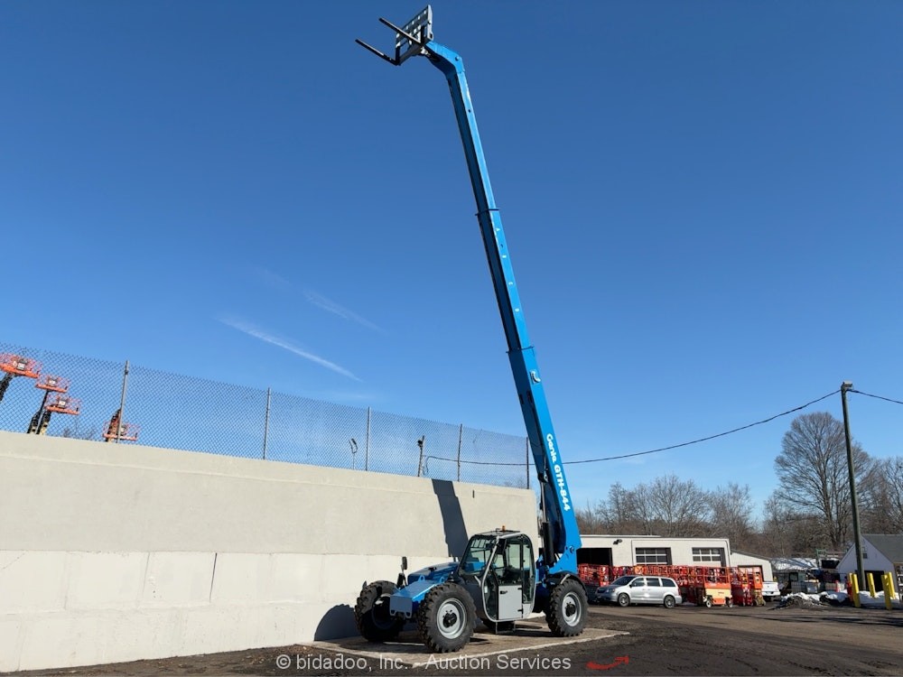 2014 Genie GTH-844 44' 8k lb Telescopic Reach Forklift Telehandler Cab bidadoo