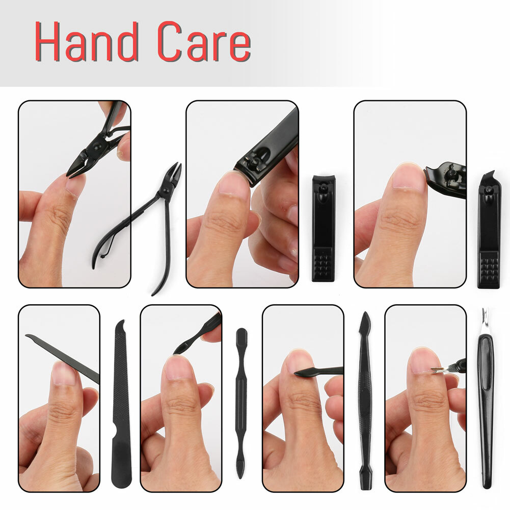 New Manicure Pedicure Set Finger Toe Nail Clippers Scissors Grooming Kit