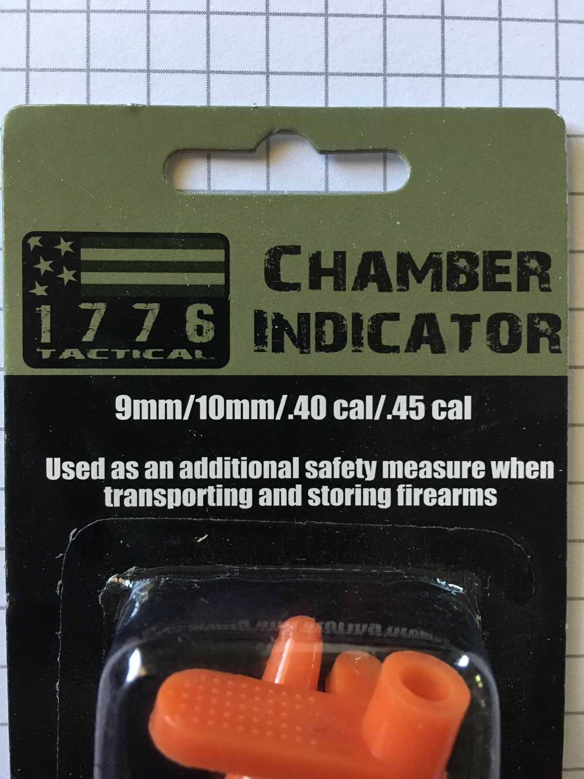 Empty Gun Chamber Indicator Orange Flag Qty. 2 Flags Per Pack
