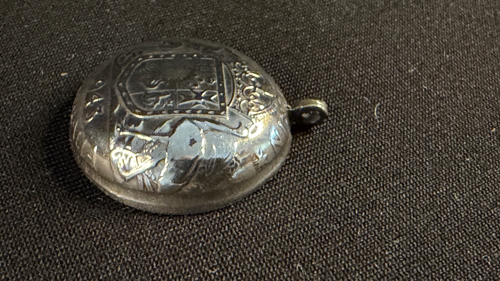1943 Austrailian Sterling Silver Florin made into a Pendant
