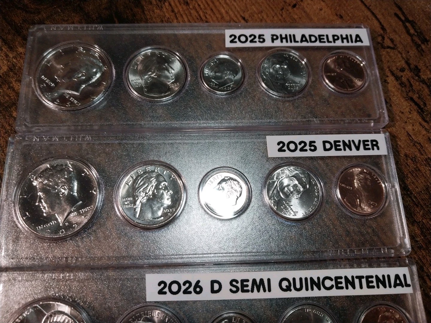 SEMI QUINCENTENIAL P/D 2026 WITH 2025 CENT AND A SET OF 2025 P/D IN HOLDERS
