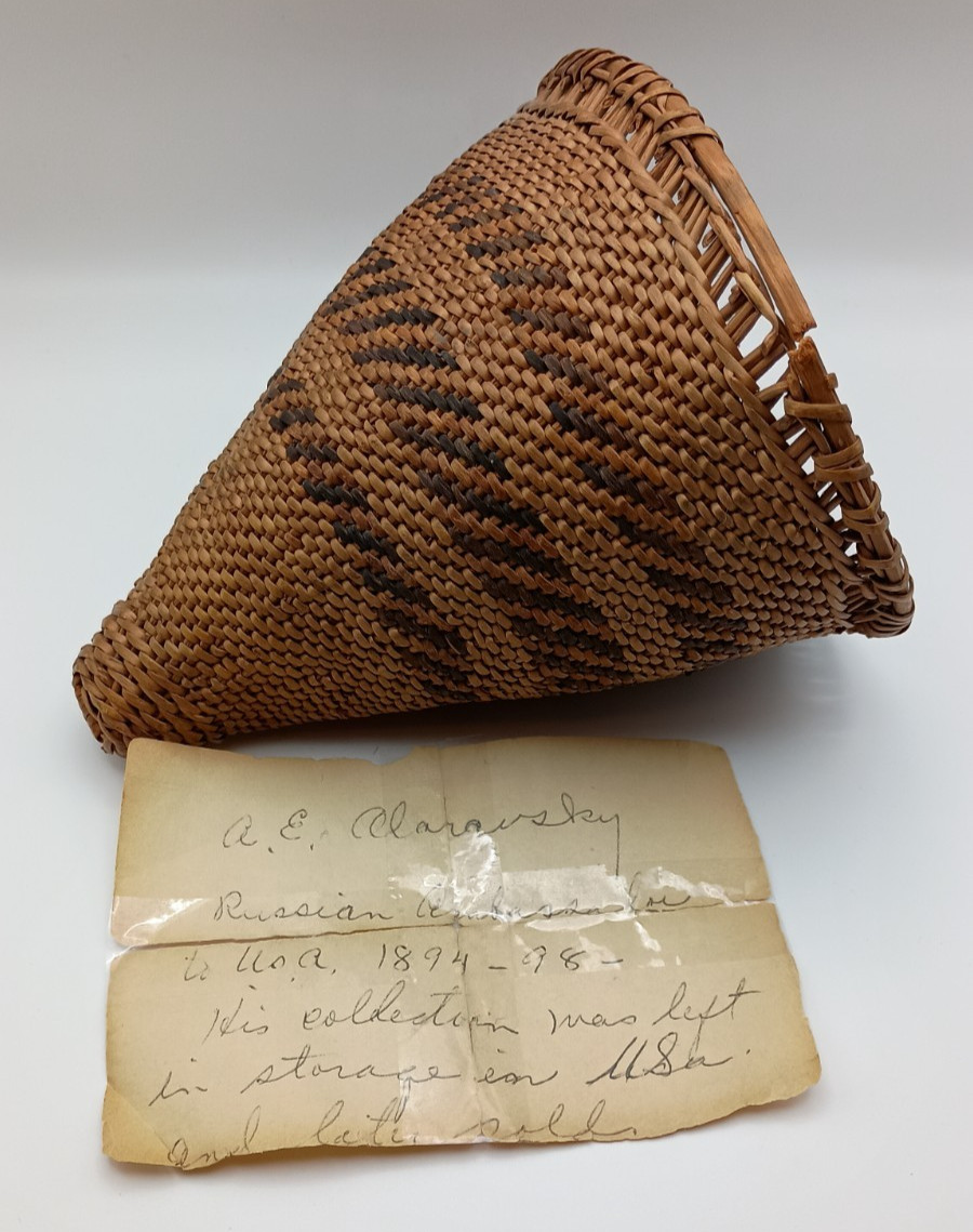 Paiute Indian - Native American - Small Conical Burden Basket Made Prior to 1917