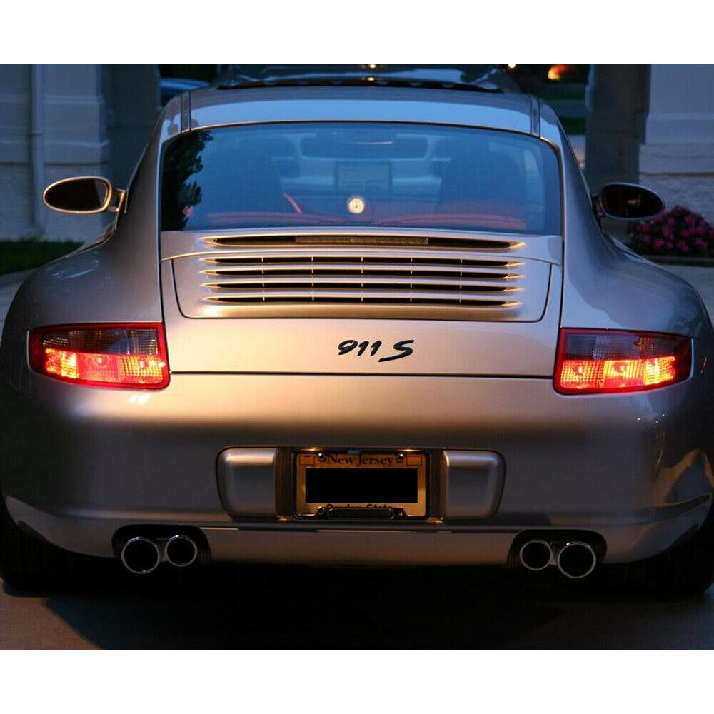 For Porsche Panamera Cayenne Macan 911 718 Red/Silver/Black S Badge Trunk Emblem