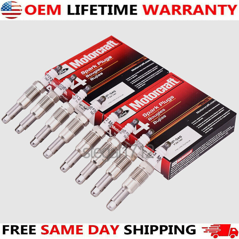 Set of 8 Genuine OEM Platinum Spark Plugs SP-546 PZK14F For F150 F250 5.4L SP546