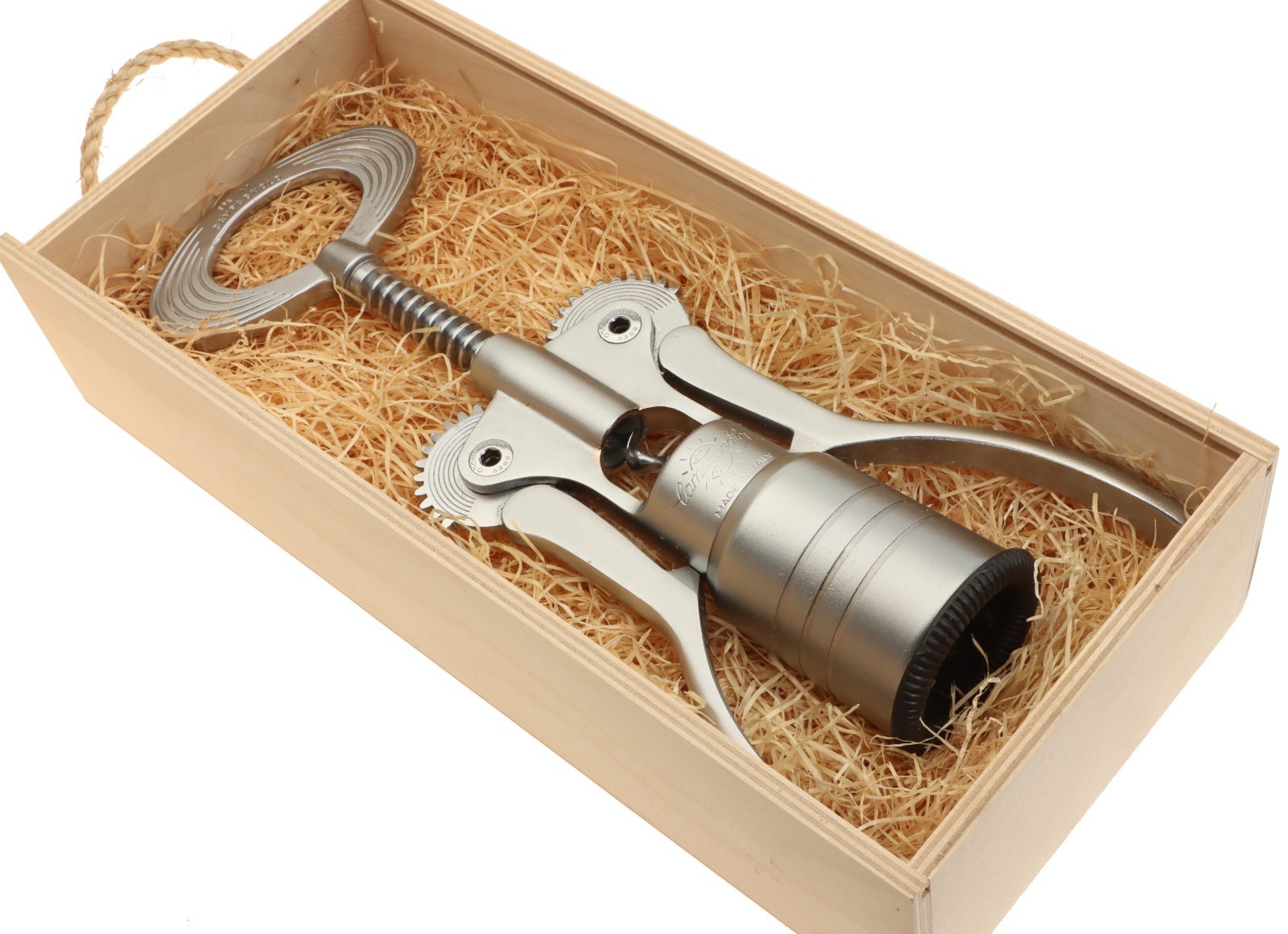 Campagnolo Big Corkscrew Satin Silver w/Box IL CAVATAPPI Wine Opener 12" NEW