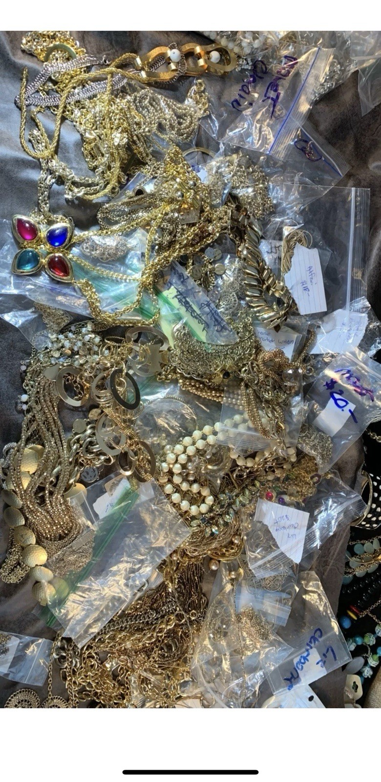 6+ Lbs. POUNDS Unsearched Huge Lot Jewelry Vtg-Now Junk Art Craft Treasure Hunt