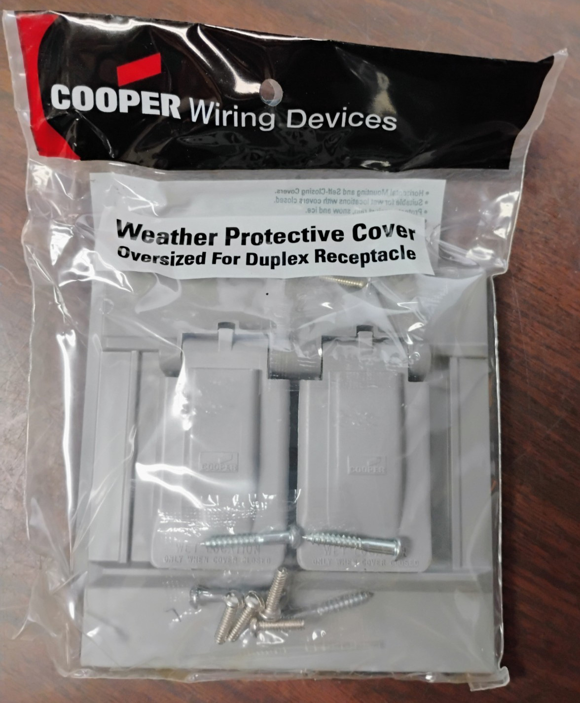 COOPER S1954 1-GANG DUPLEX RECEPTACLE COVER OVERSIZE WEATHER PROTECTIVE NEW