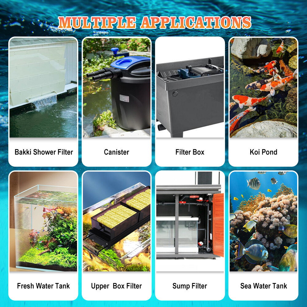 6-inch Long Large Aquarium Fish Tank Filter Media 100pcs Bio Ceramic Bars