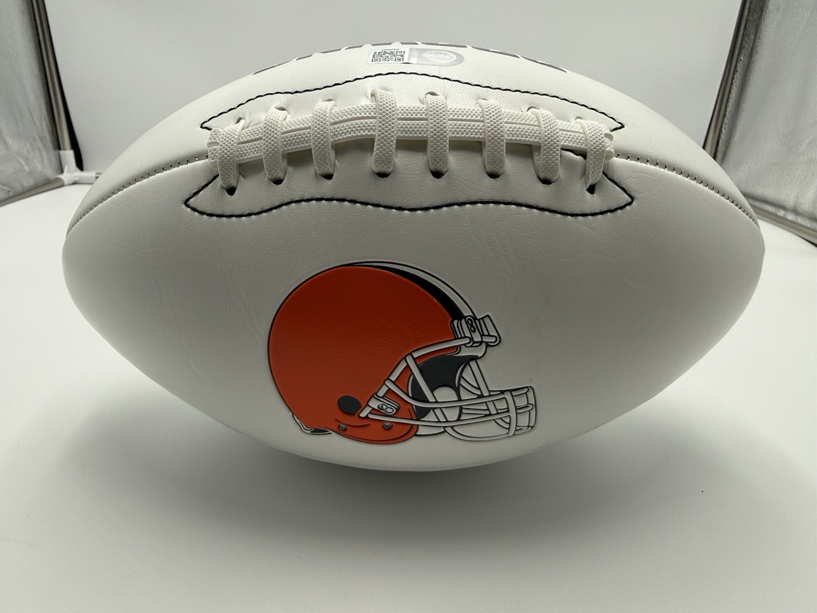 Harold Fannin Jr. Signed Full Size NFL Cleveland Browns Team Football SWAU COA