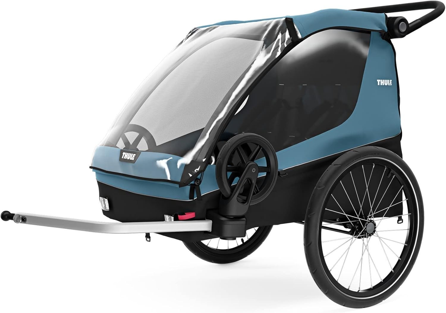 Thule Courier Convertible Bike Trailer & Stroller, Agean Blue-Black