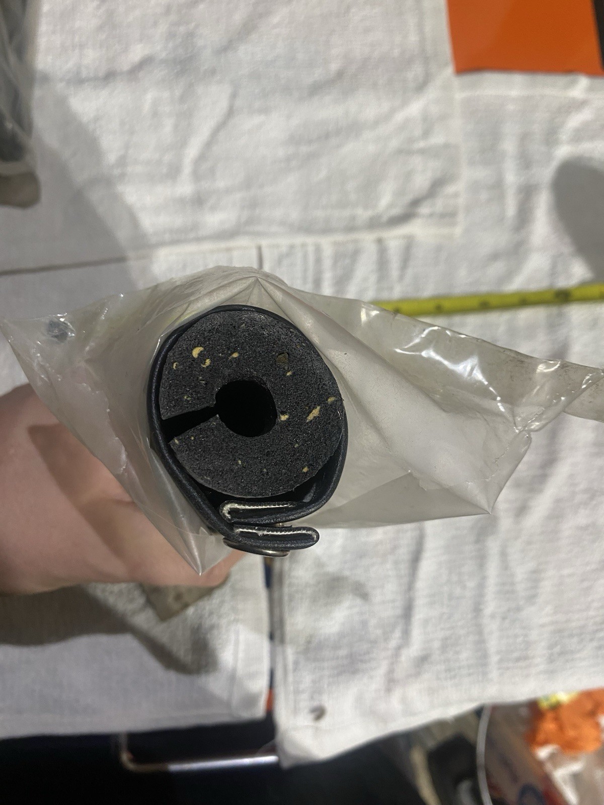 nos old school bmx straight bar pad sekai black vinyl snap pad