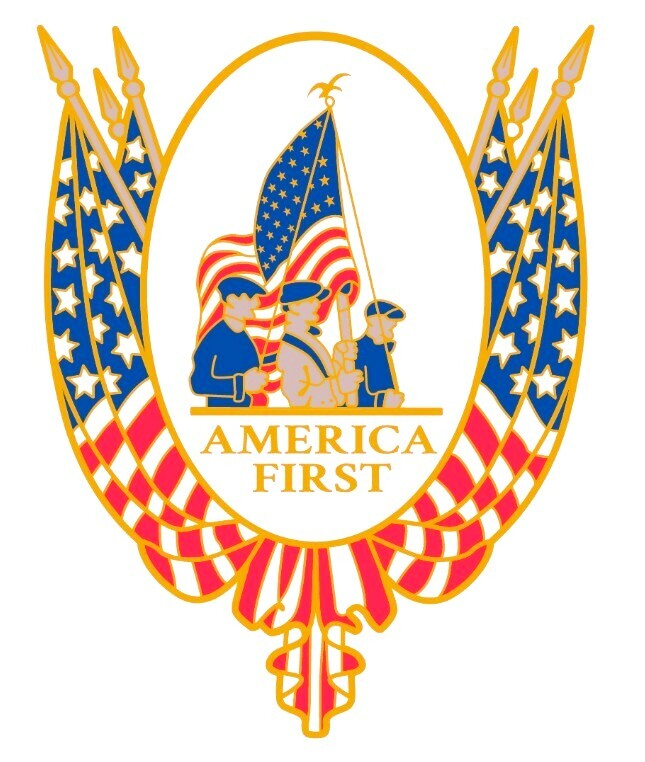 Golfing Dolphin Gifts America First USA Flag Lapel Pin 1-1/4"