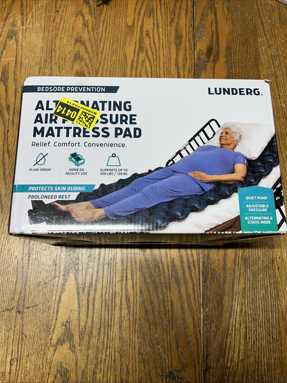 Lunderg Alternating Air Pressure Mattress Pad Pressure Ulcer Prevention NEW