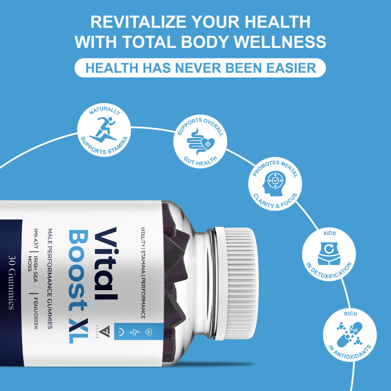 Vital Boost XL Performance Supplement, VitalBoost XL (30 Gummies)