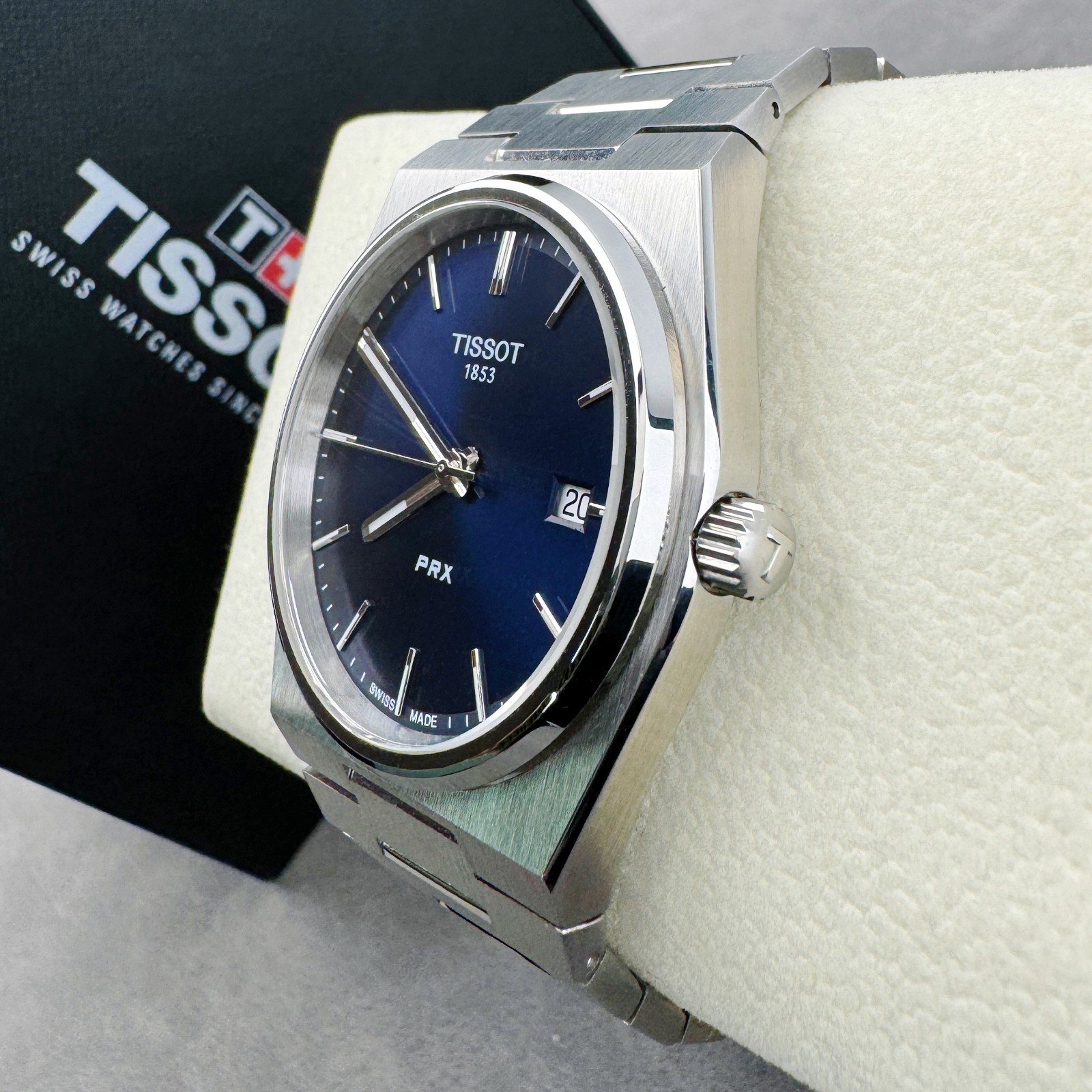 TISSOT PRX 40MM STAINLESS STEEL BLUE DIAL MEN'S WATCH T137.410.11.041.00