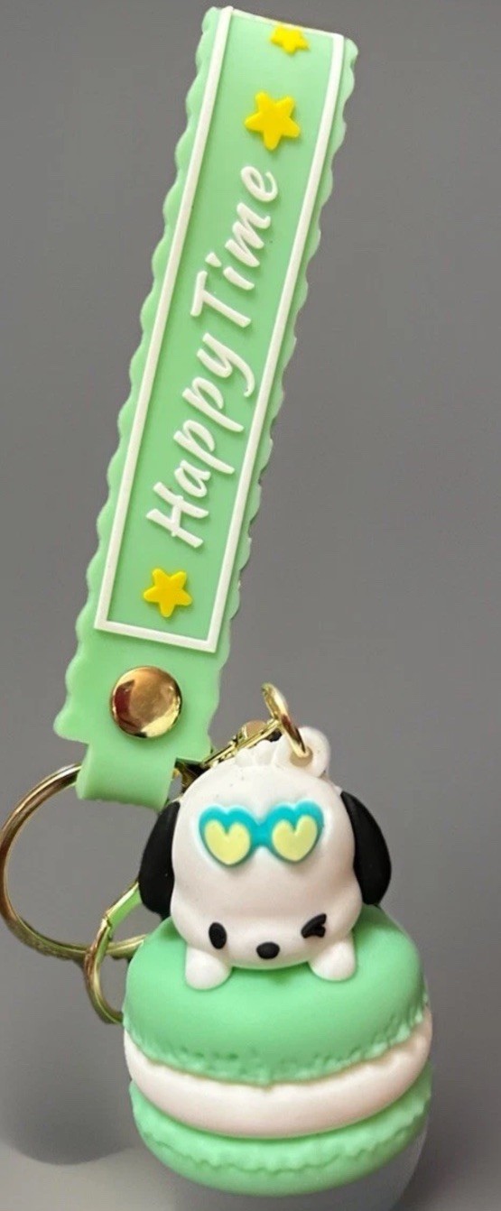 Sanrio Pochacco "Happy Time" keychain from the Snack Series
