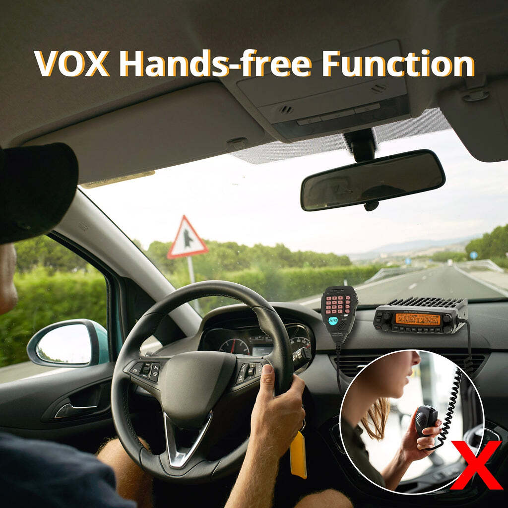 Radioddity DB50 Dual Band Mobile Radio | 50W | Large LCD Display