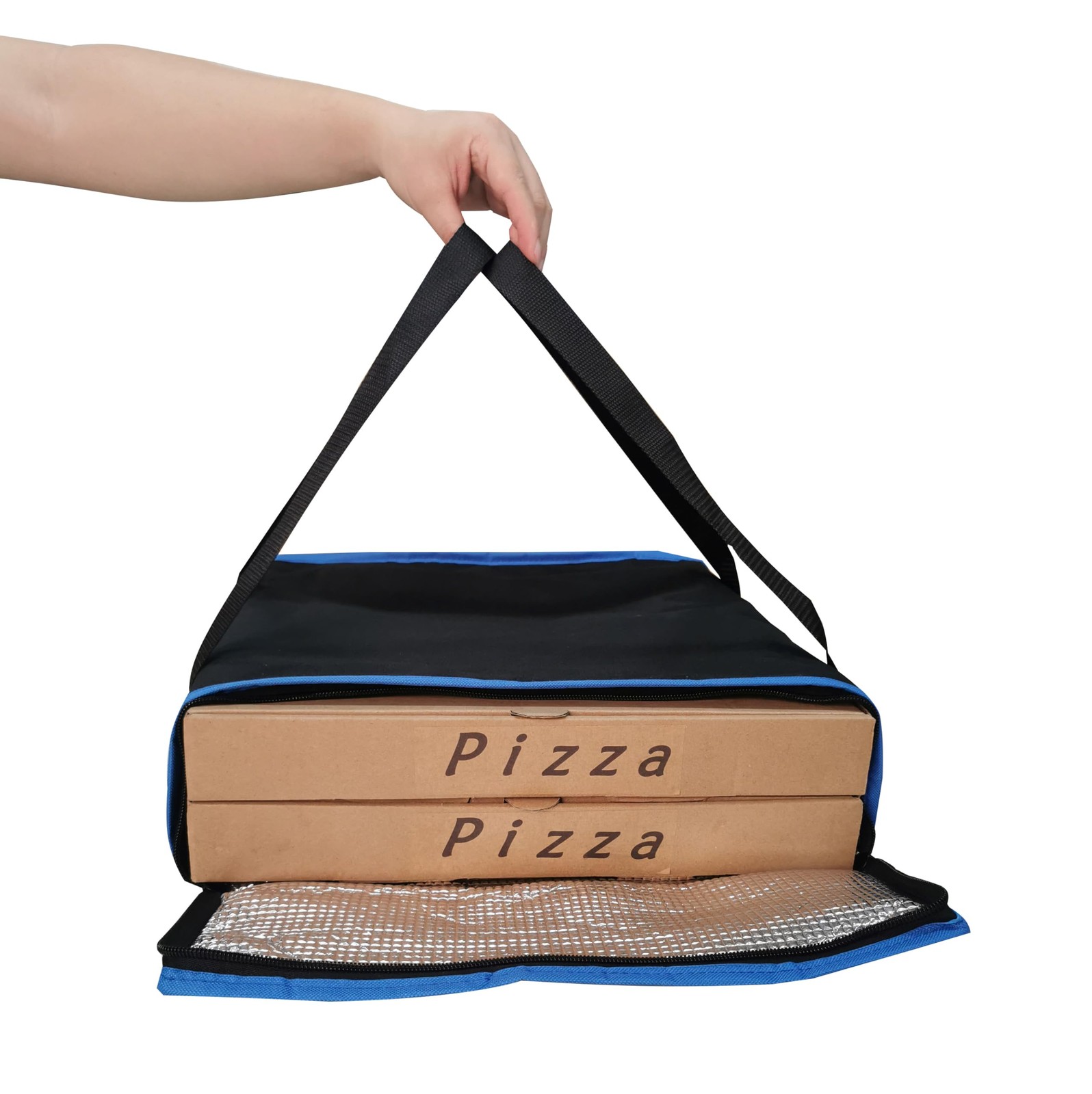 Pizza Delivery Bag 20" x 20" x 5" Pizza Warmer Bags for Carry Hot Insulated F
