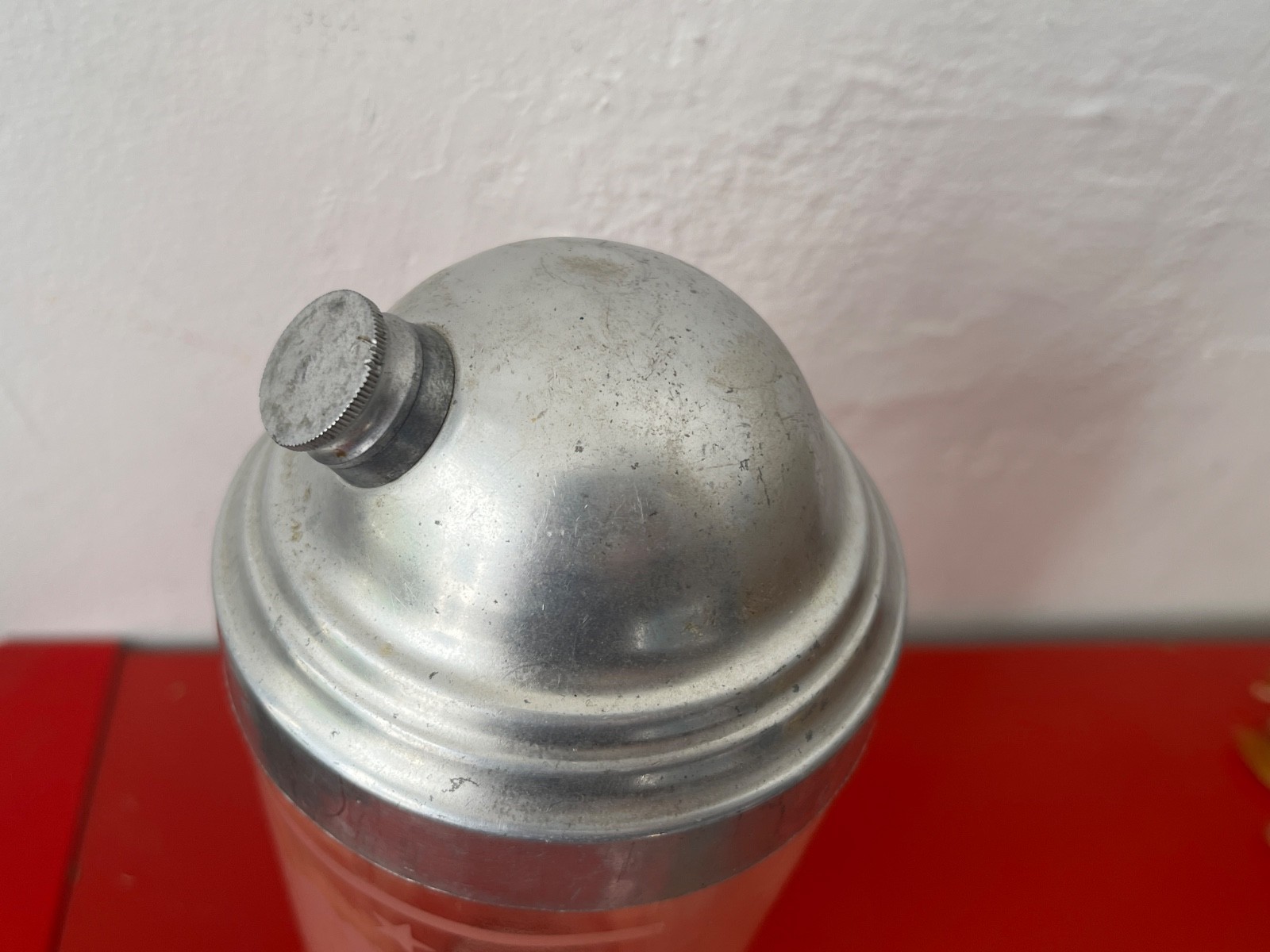 Mid Century MCM Barware Hazel Atlas Dancing Elephants Cocktail Shaker 1950s