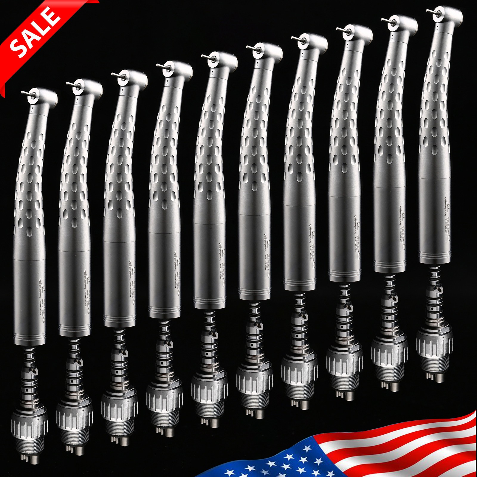 YABANGBANG Dental High Speed Handpiece with 4 Hole Quick Coupler 360 Swivel