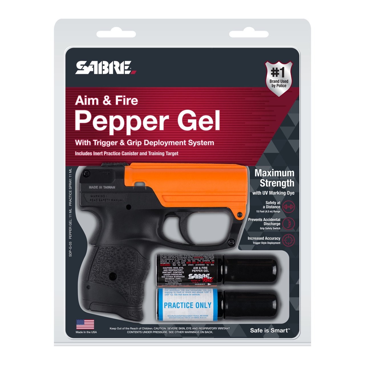 Sabre Aimfire Pepper-Gel Pistol UV Marking Police-Strength / Practicing SDP-G-03