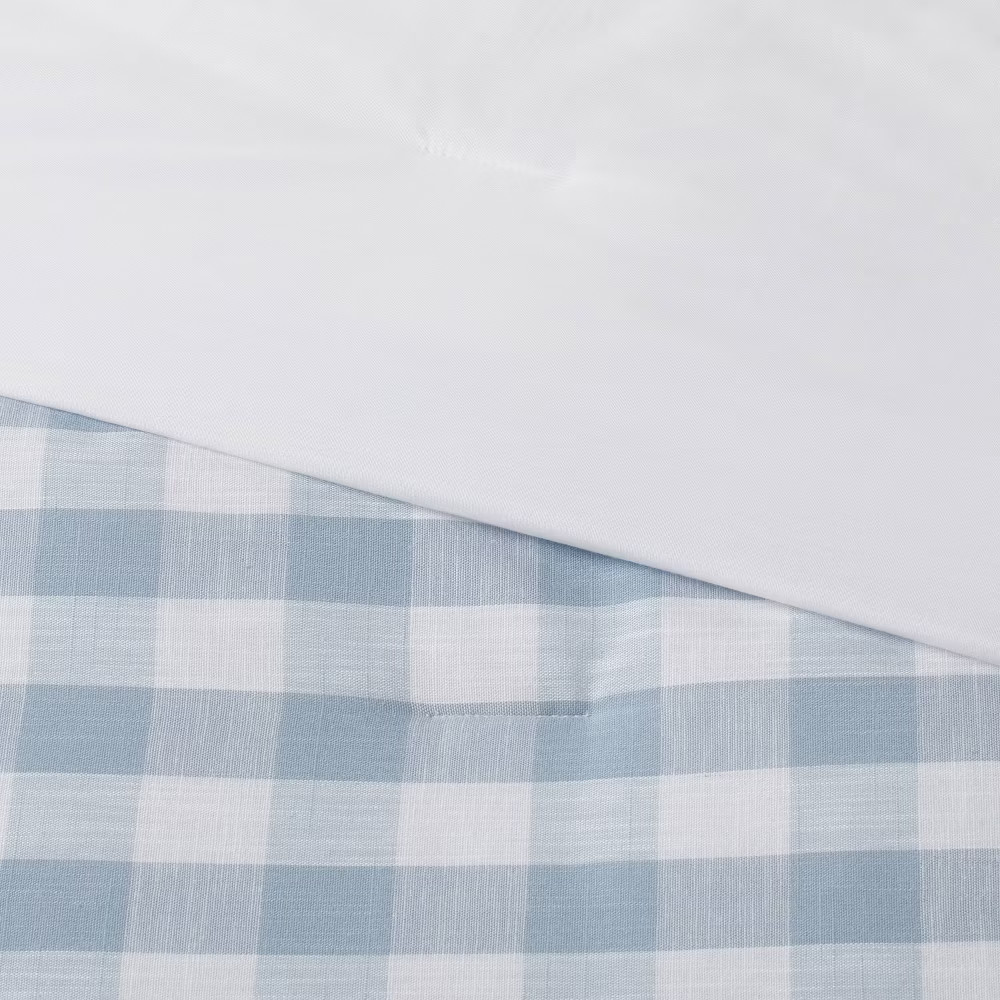 Threshold Comforter Set Cotton Gingham Breathable Comfort All-Season