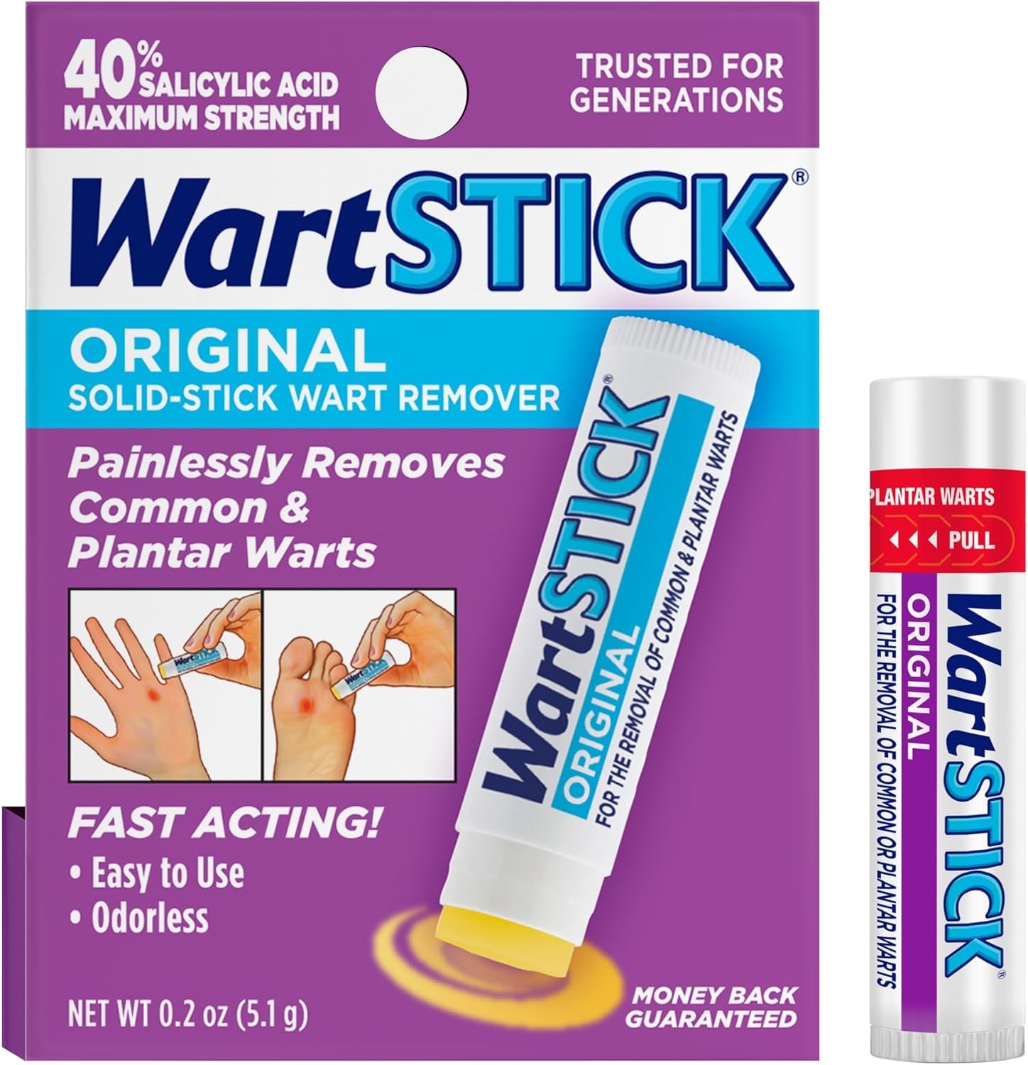 WartStick Maximum Strength Salicylic Acid Common and Plantar Wart Remover 0.2 Oz