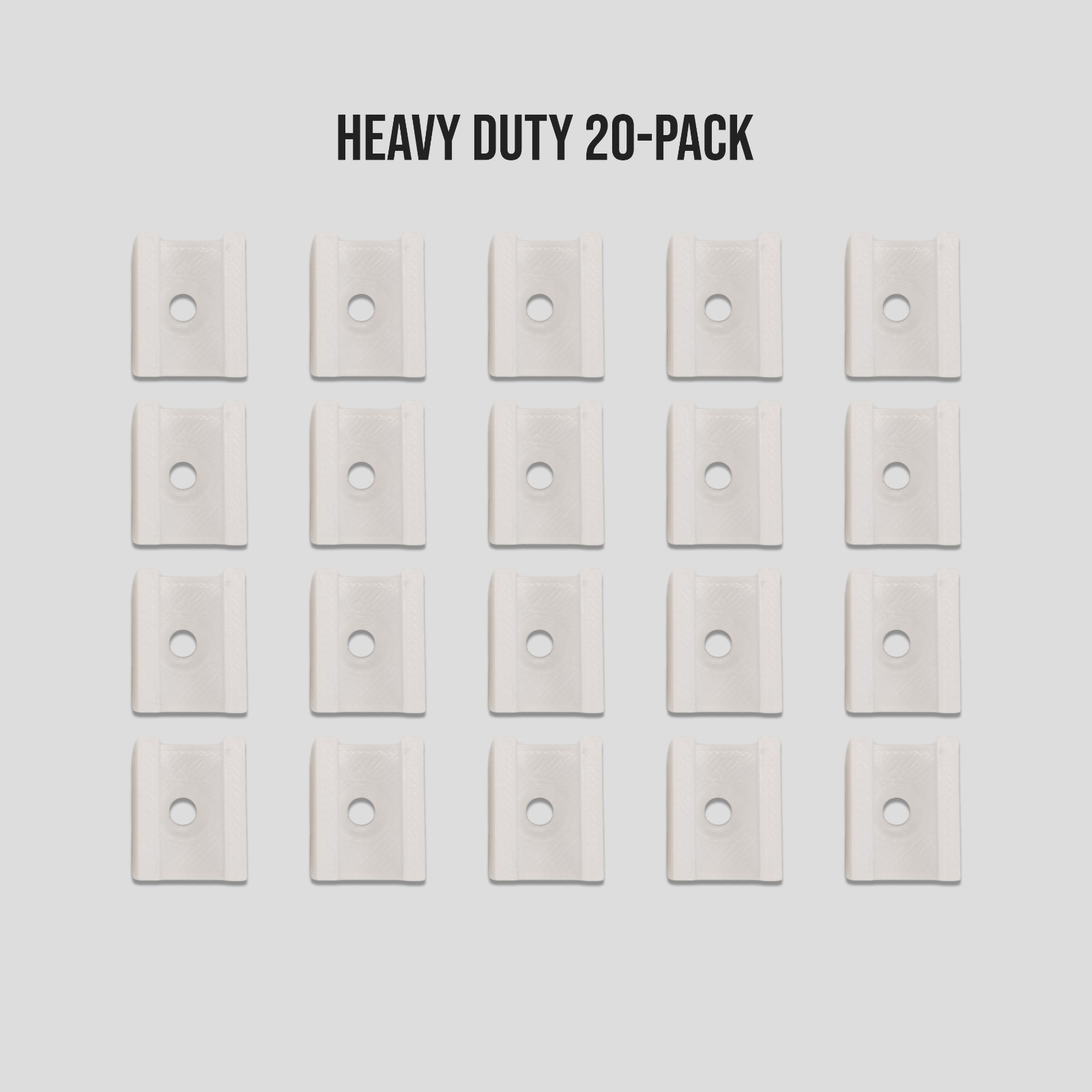 Heavy Duty Mounting Clips for Philips Hue Outdoor Lightstrip 16ft – 20 Pack