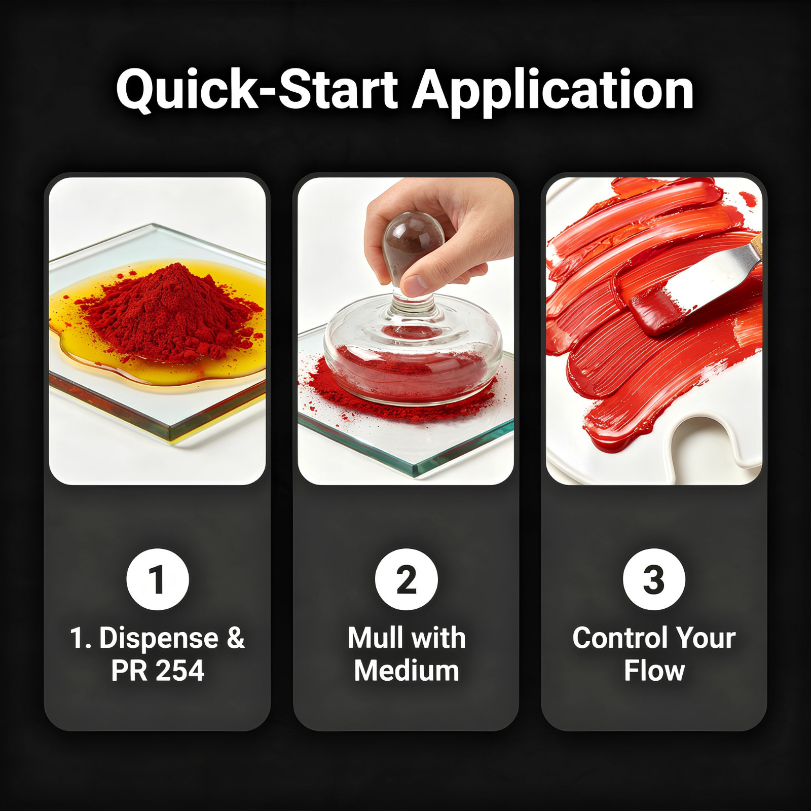 Yellow violet Sett Pigment Dry Powder set 10 x 50ml