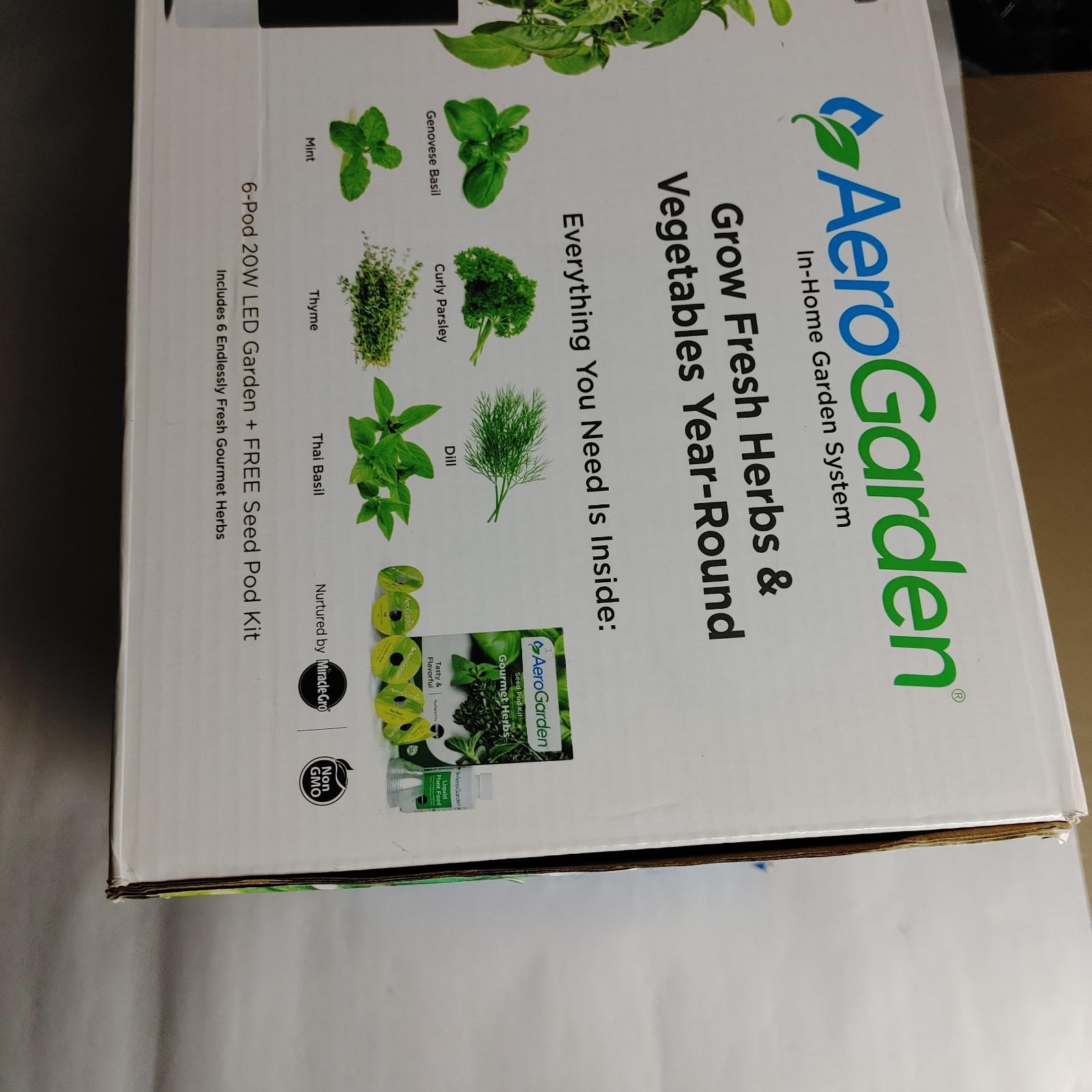 Aerogarden In-Home Garden System Harvest 6 Pods (Opened Box)