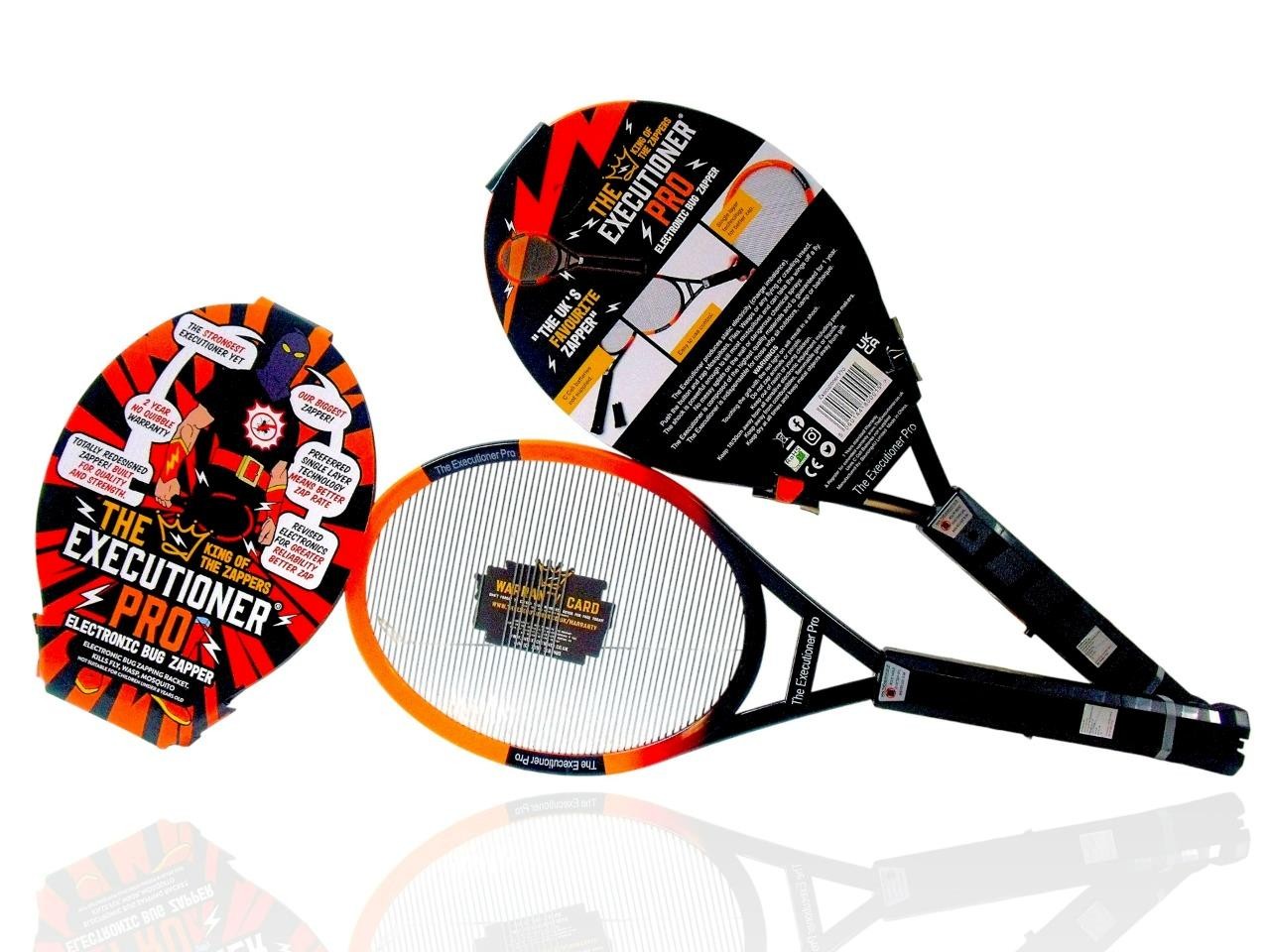 Electric Bug Zapper Racket "The Executioner Pro" Powerful Mosquito Fly Swatter
