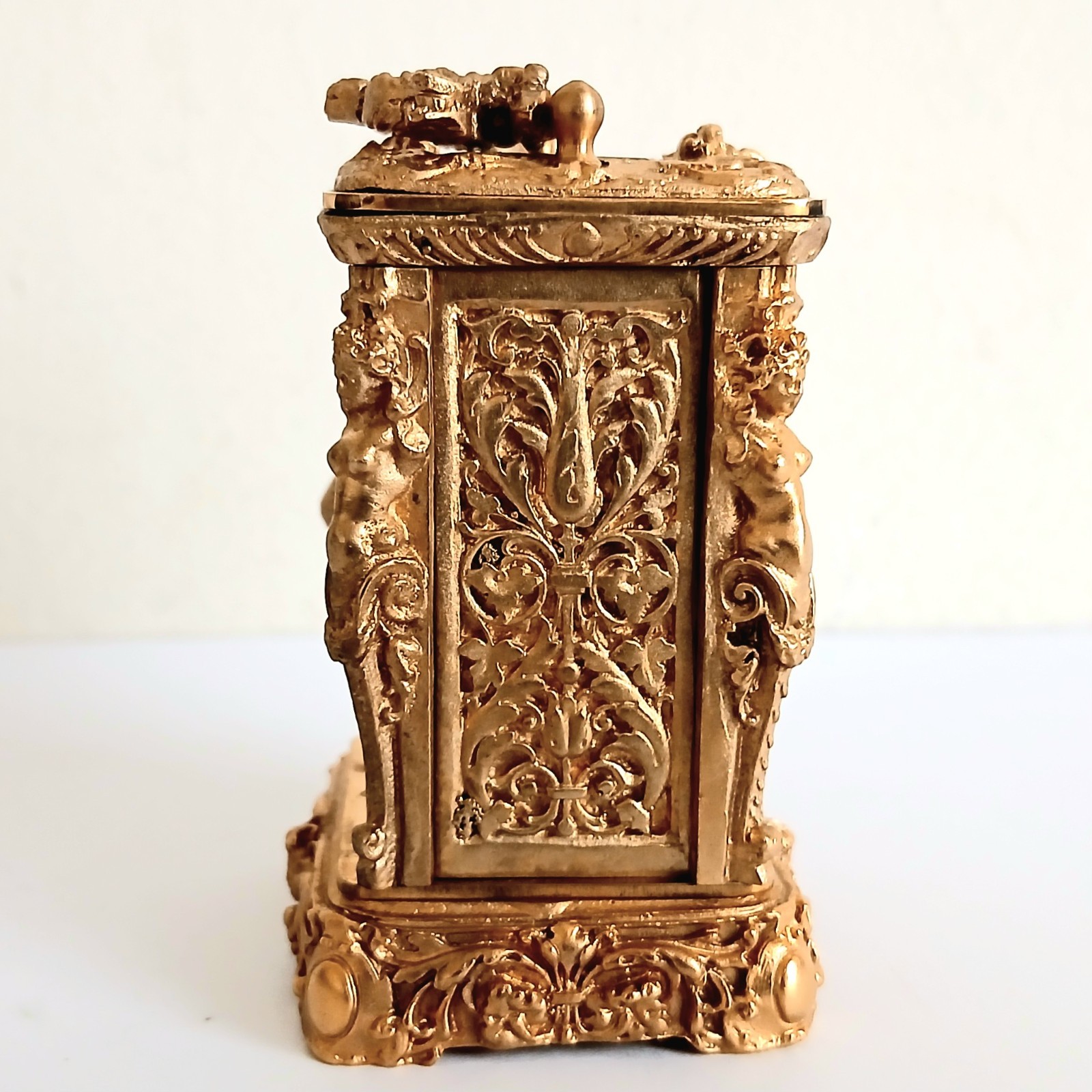 Miniature French Style Clock. Excellent Working Condition with Key.