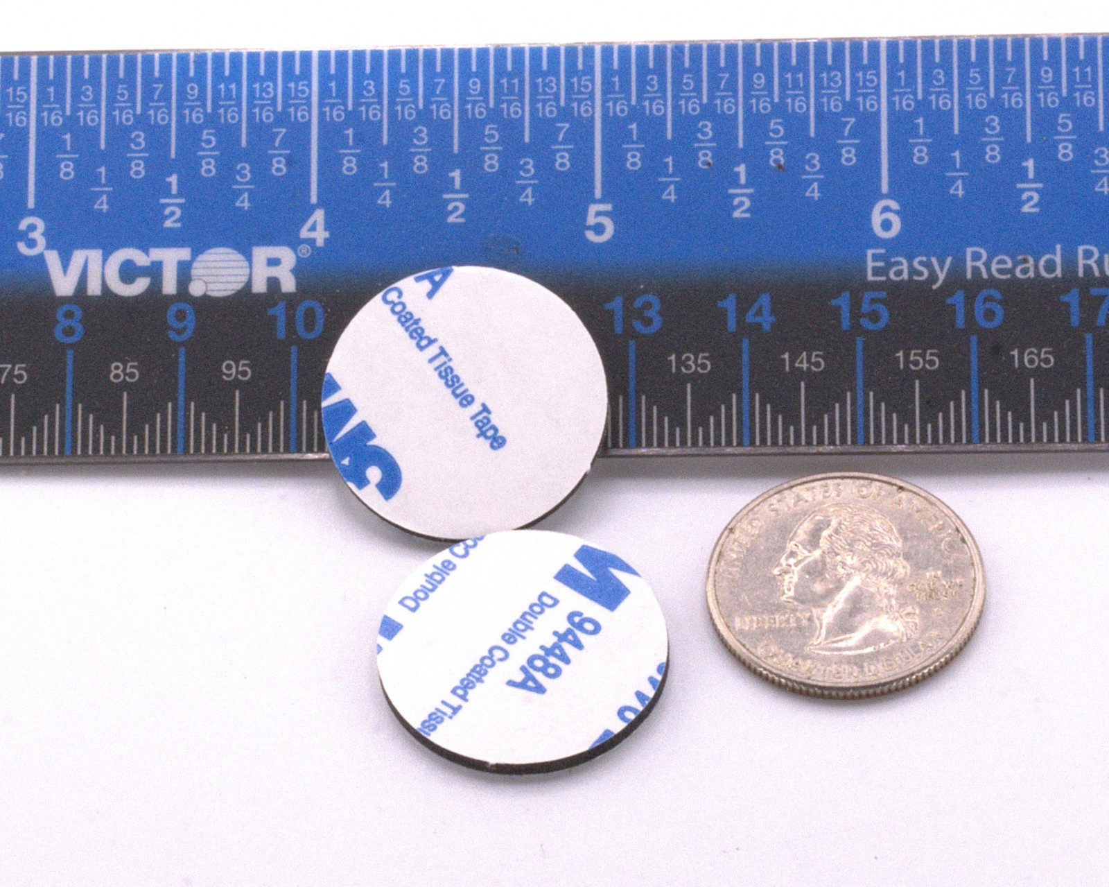 1" x 1/16" Silicone Rubber Bonding Pads with 3M Adhesive for Repair Fabrication