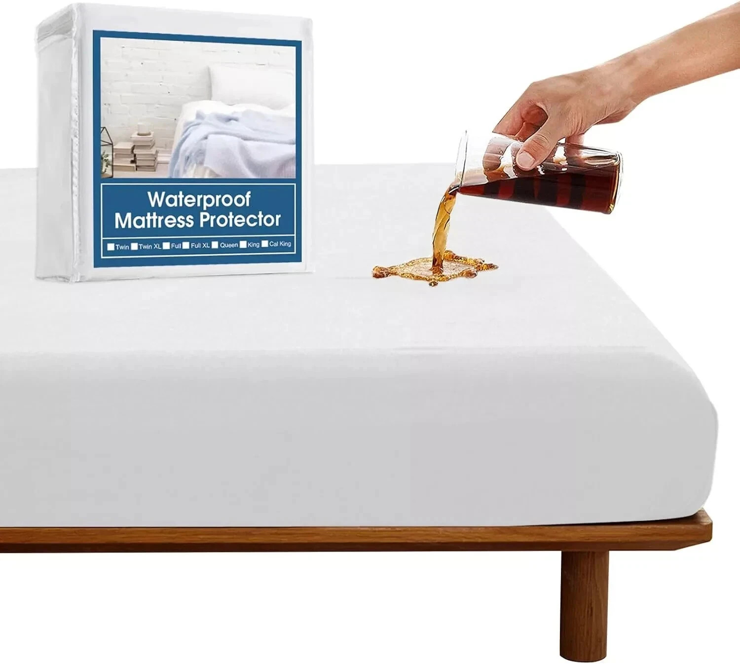 Full Size Waterproof Mattress Protector, Full Mattress Cover Pad Waterproof