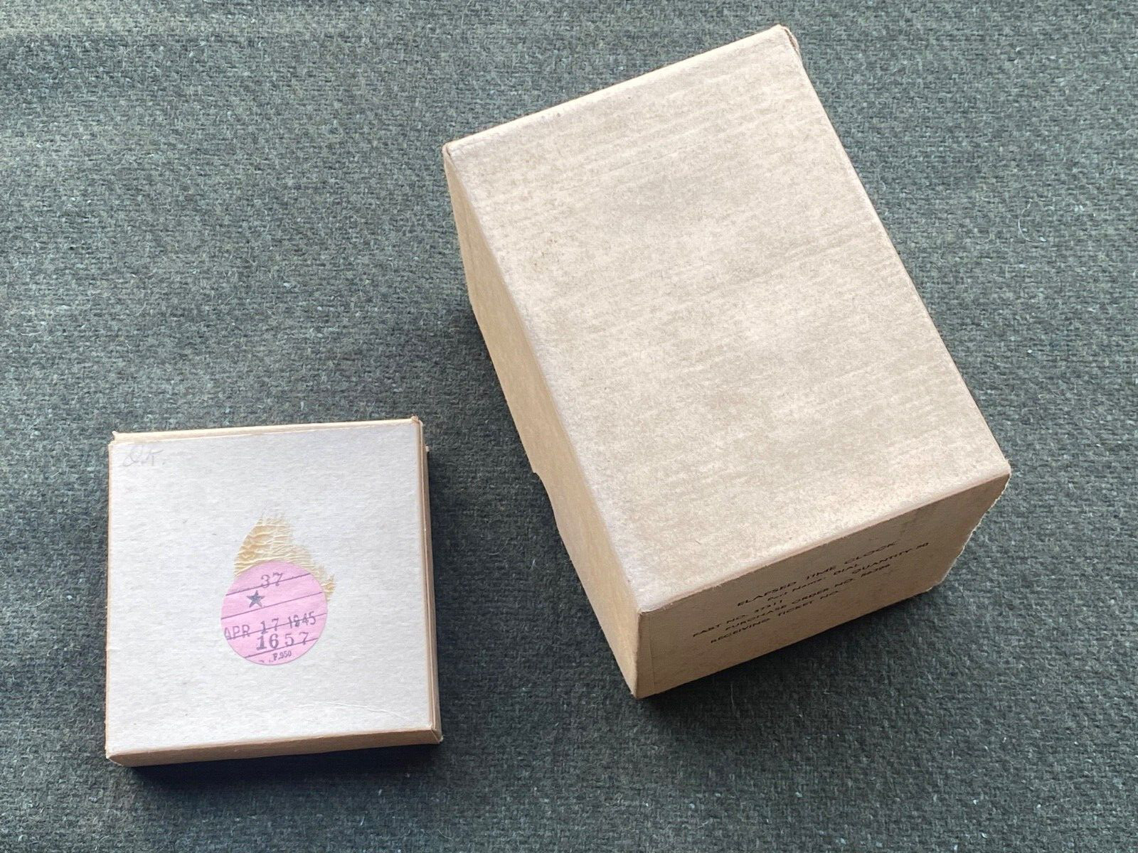 Original WW2 US Air Force Hamilton-Elgin 37500 Cockpit Elapsed Clock Dial - 1945