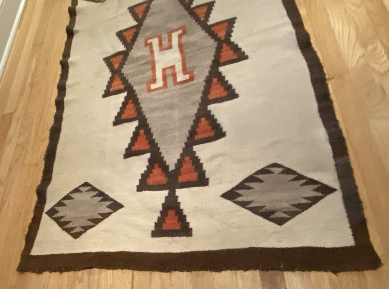 Antique Navajo Trading Post Rug Ganado Western Reservation 1915 Native American