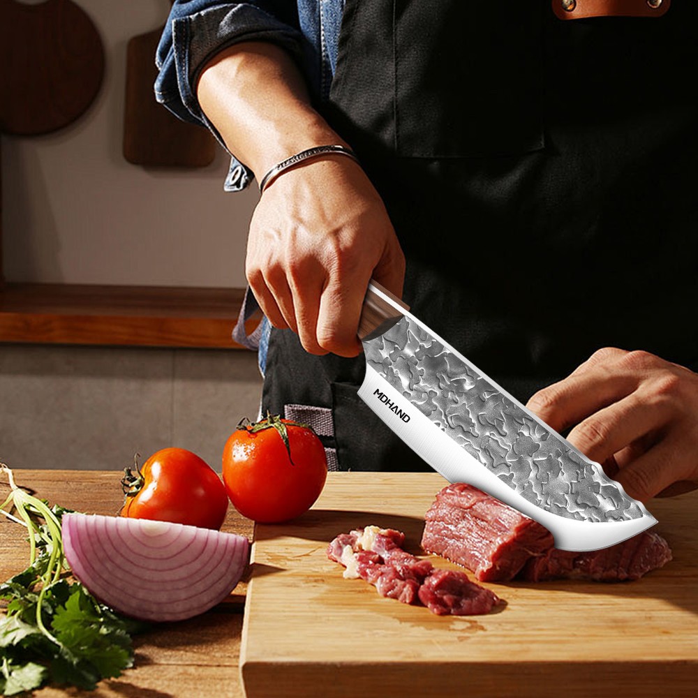 14PCS Handmade HAND FORGED DAMASCUS STEEL CHEF KNIFE Set Kitchen Knives Butcher