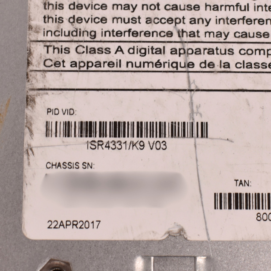CISCO ISR4331/K9 Integrated Services Router