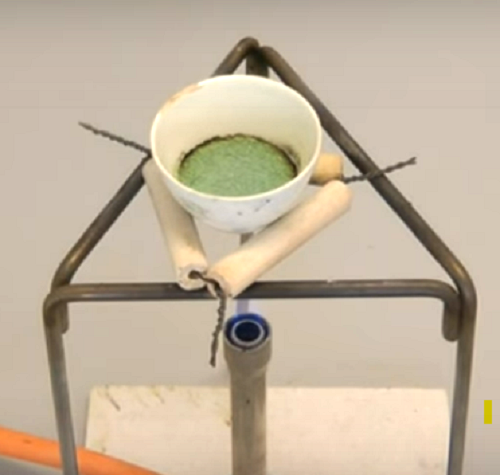 2x Pipeclay Triangle Crucible Holder Ceramic Support Base Clay Pipe Length 2.5"