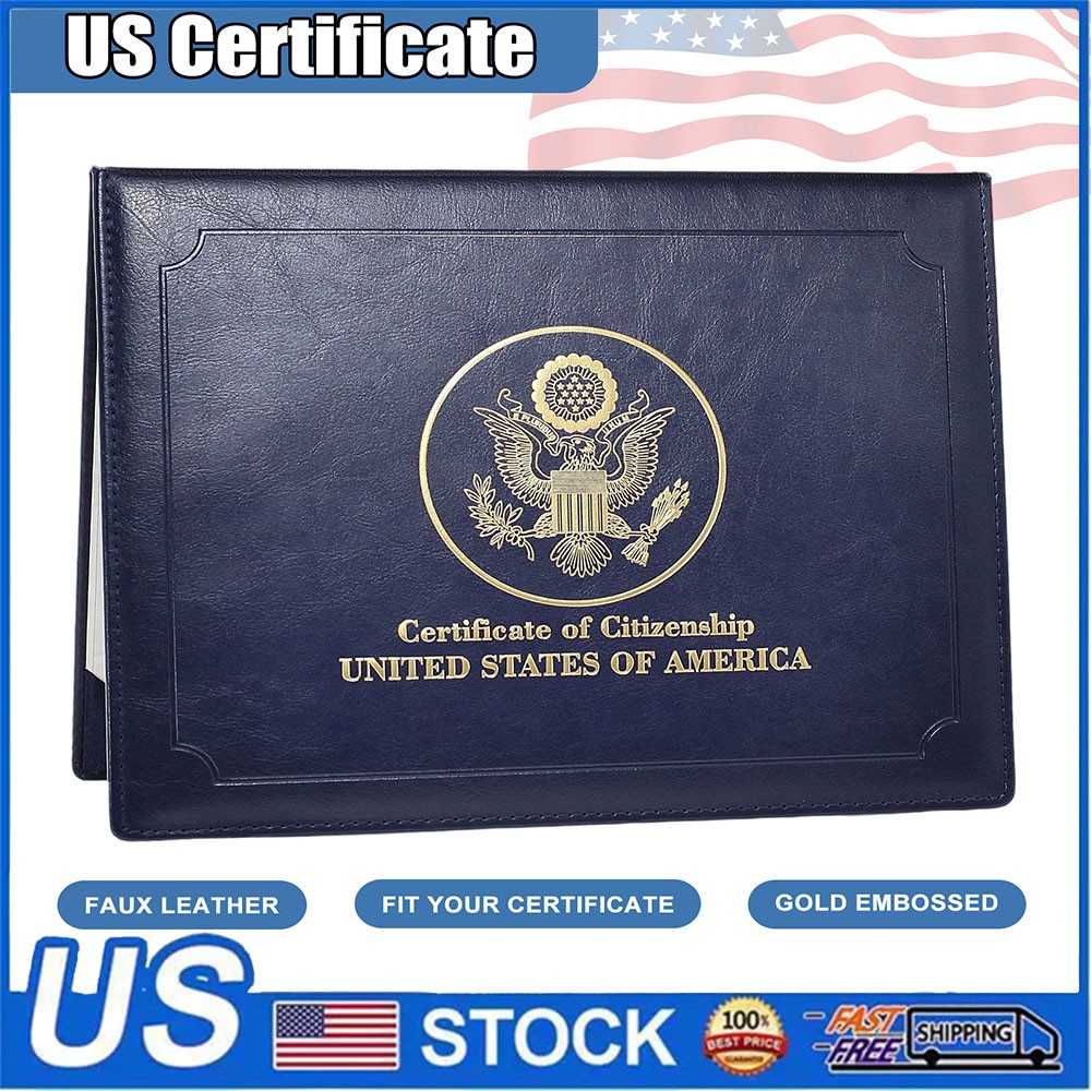 US Citizenship Certificate Holder - US Citizenship Gifts - PU Naturalization new
