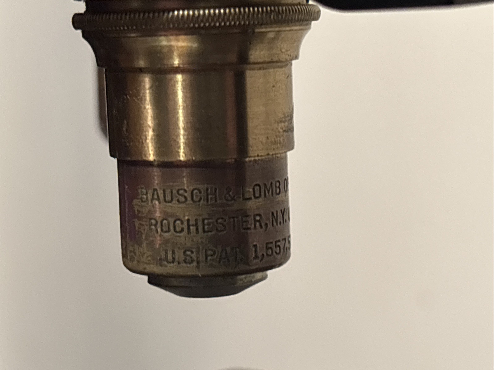 Bausch&Lomb Pat Jan 5,1915 August Waeldin Optical Microscope W/Wooden Case & Key