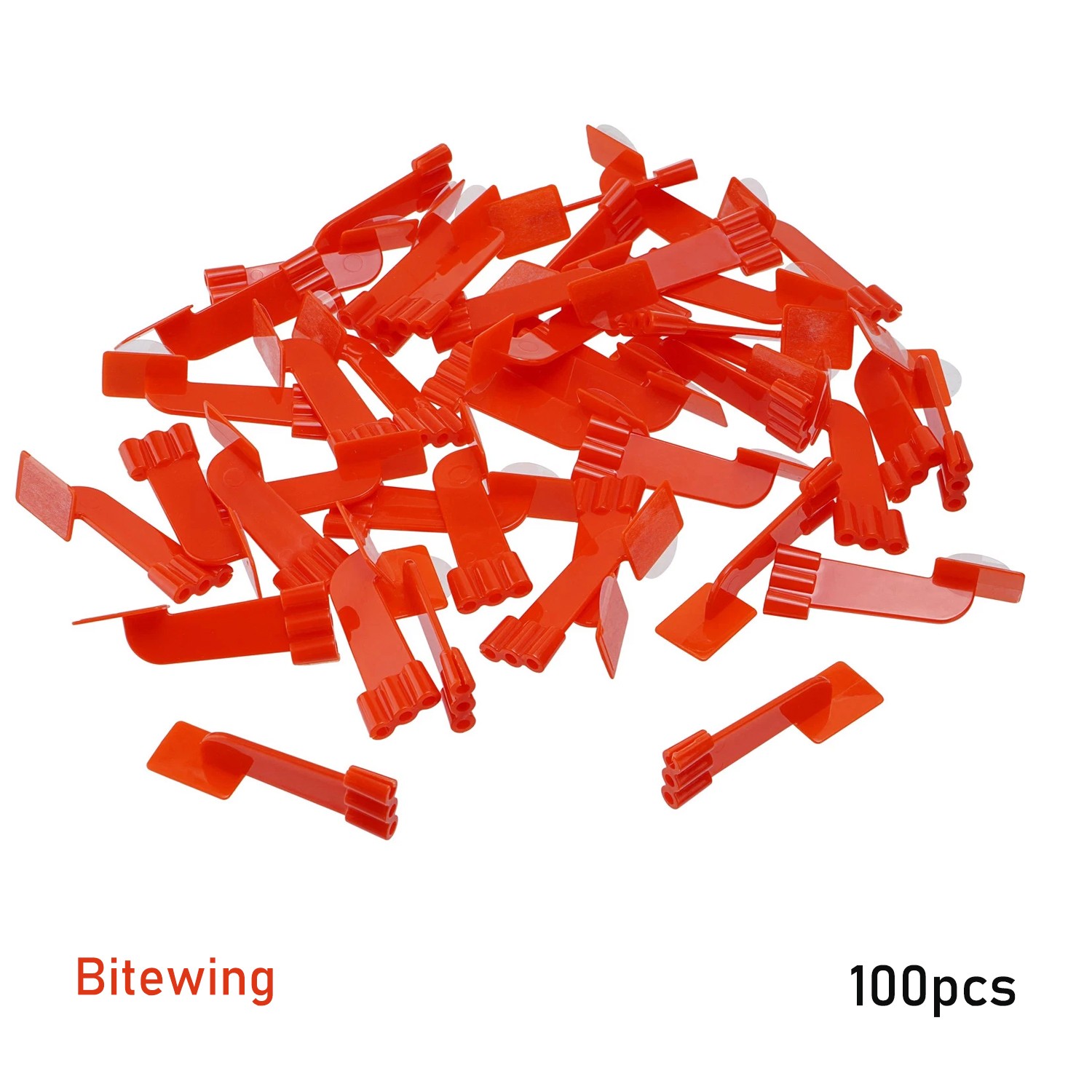 100Pack Dental Sensor Holders Disposable Adhesive Holders Red/Blue/Yellow