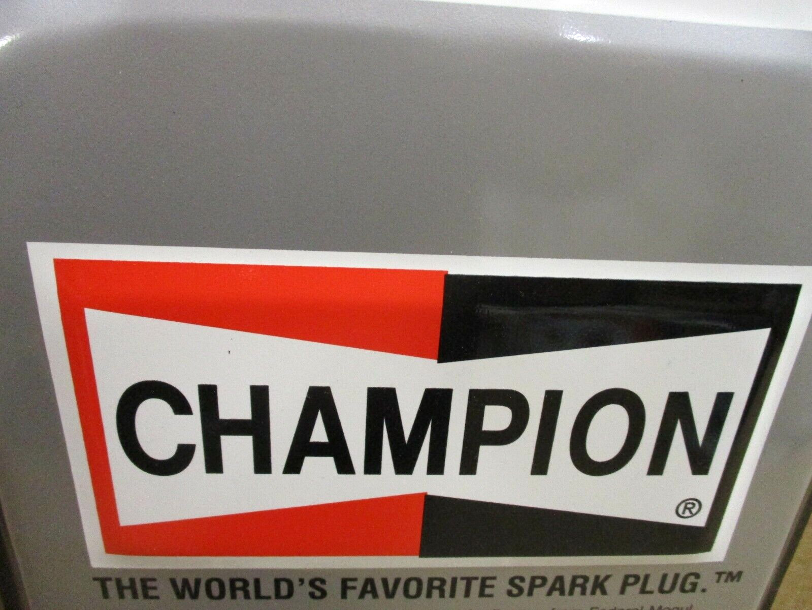 CHAMPION --- Looks Like a GIANT Spark Plug - CAR TRUCK Tune-Up Sign - SPEED SHOP