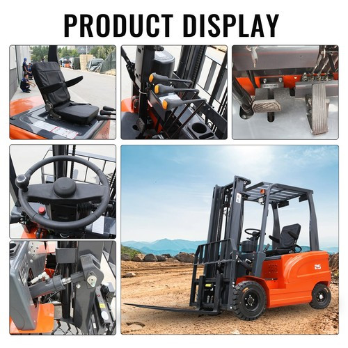Electric Forklift 2.5Ton 5500lbs W/60V 70Ah Charger Side Shift Solid FREE SHIP