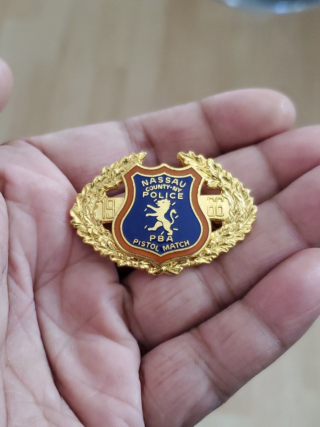 Nassau County Police New York Pistol Match Lapel Pin