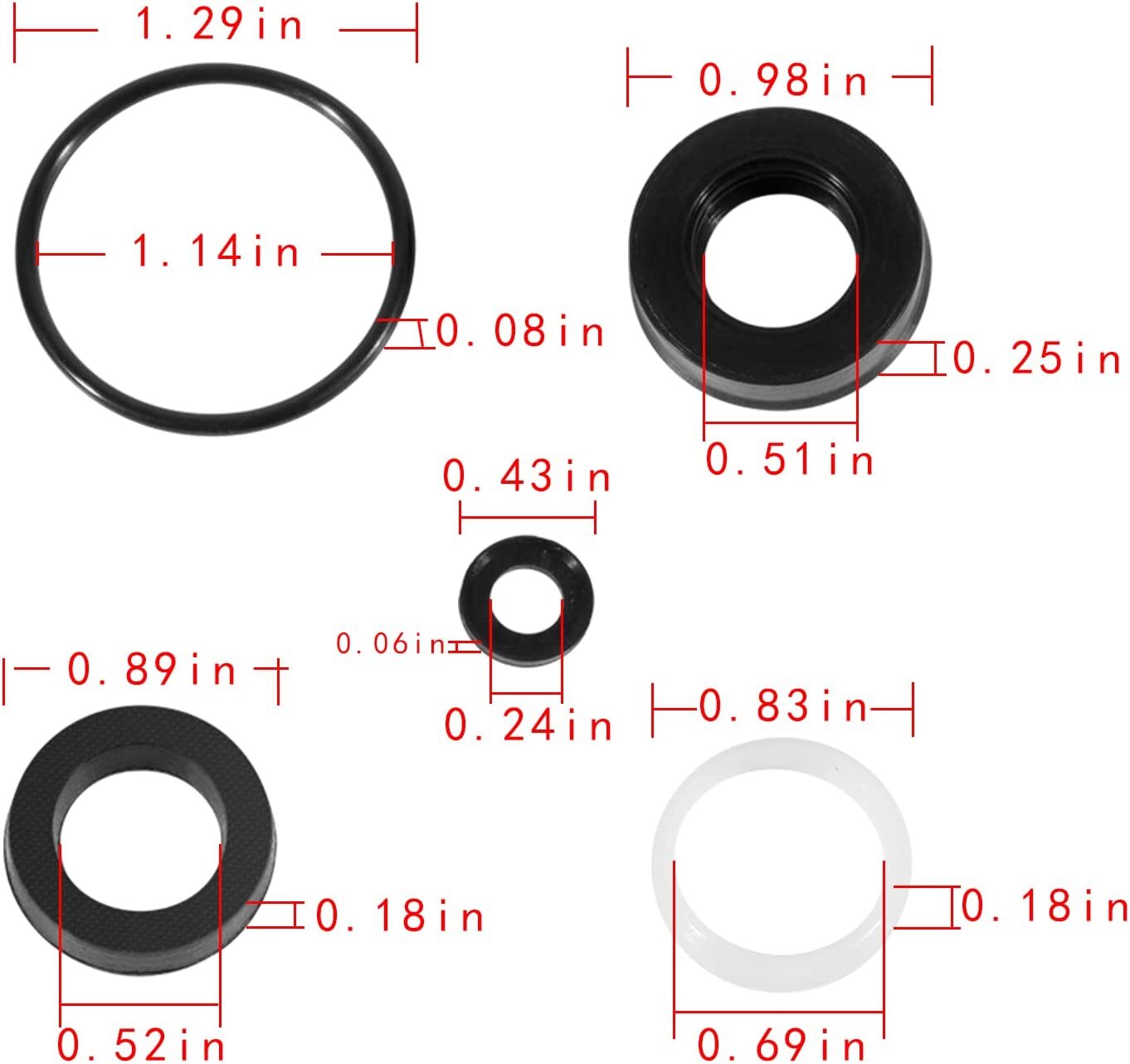 for Cat Pressure Washer Pump 66DX 6DX 6DX40G1I 66DX40G1I 6DX35G1I Seal Kit 34262