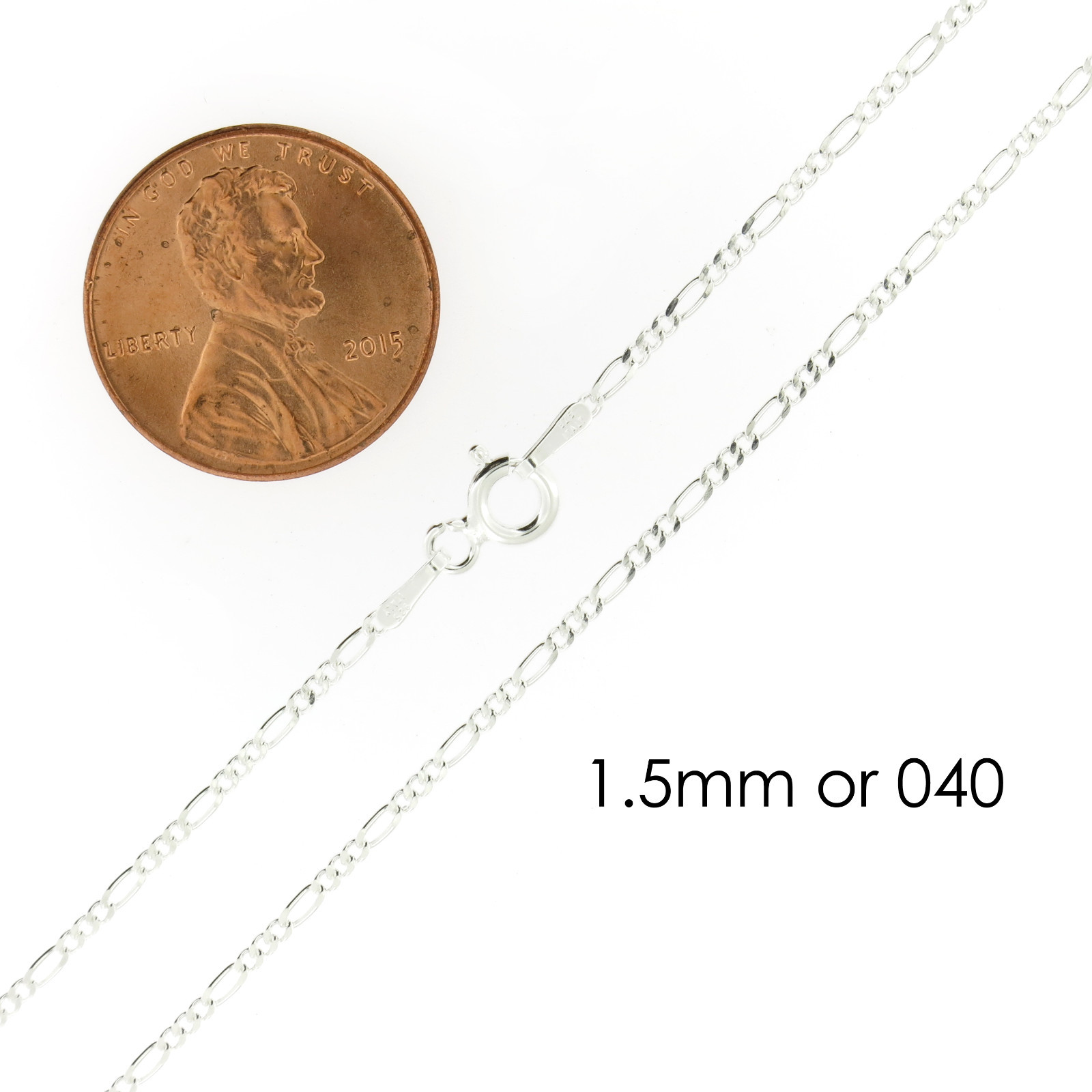 925 Sterling Silver Figaro Mens Boys Chain Necklace .925 Italy All Sizes