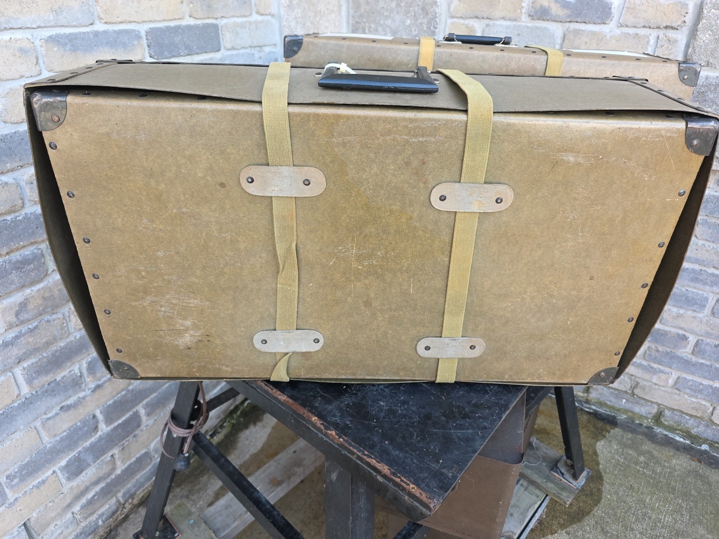 Vintage Pair of Fiber Hardware Cases 29x16x8